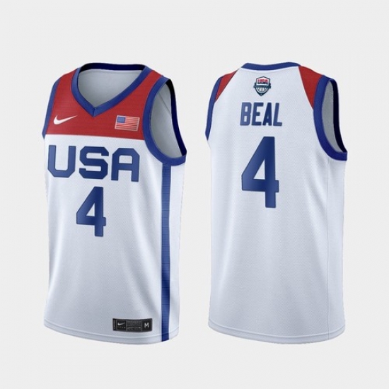 Men's USA Team Bradley Beal Home White 2021 Tokyo Olympics Jersey Men's USA Team Bradley Beal Home White 2021 Tokyo Olympics Jersey