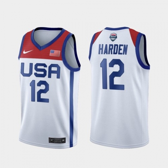 Men's USA Team James Harden Home White 2021 Tokyo Olympics Jersey Men's USA Team James Harden Home White 2021 Tokyo Olympics Jersey