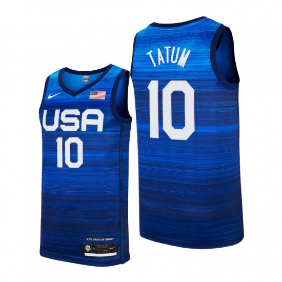 Men's USA Team Jayson Tatum Away Blue 2021 Tokyo Olympics Jersey II Men's USA Team Jayson Tatum Away Blue 2021 Tokyo Olympics Jersey II