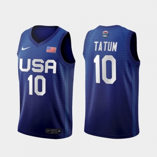 Men's USA Team Jayson Tatum Away Blue 2021 Tokyo Olympics Jersey Men's USA Team Jayson Tatum Away Blue 2021 Tokyo Olympics Jersey