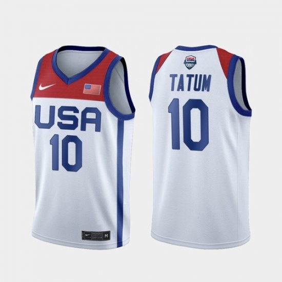 Men's USA Team Jayson Tatum Home White 2021 Tokyo Olympics Jersey Men's USA Team Jayson Tatum Home White 2021 Tokyo Olympics Jersey