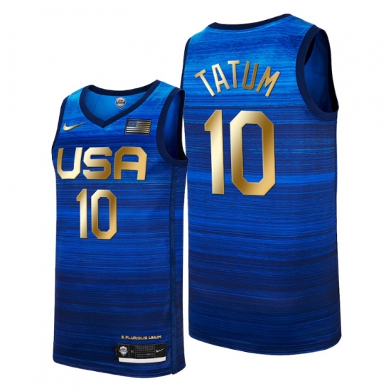 USA Dream Team 10 Jayson Tatum 2021 Tokyo Olymipcs Nike Basketball Jersey Blue USA Dream Team 10 Jayson Tatum 2021 Tokyo Olymipcs Nike Basketball Jersey Blue