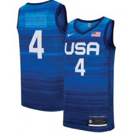 USA Tokyo Olympic Game Blue Basketball Jersey USA Tokyo Olympic Game Blue Basketball Jersey