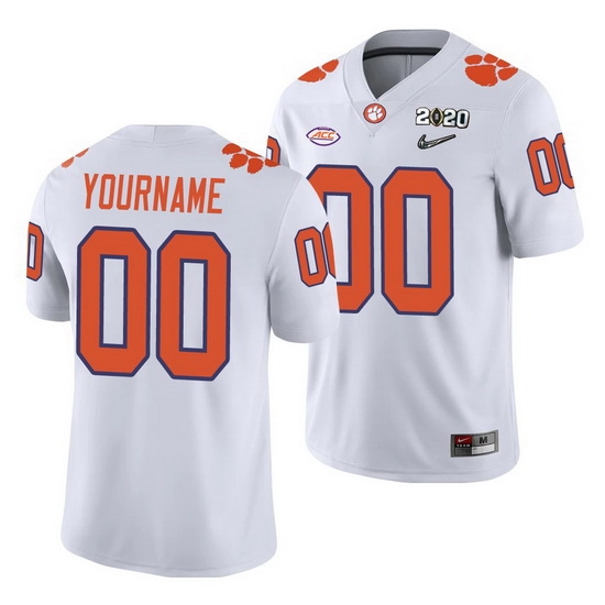 Clemson Tigers Custom White College Football Men'S Jersey 0 Clemson Tigers Custom White College Football Men'S Jersey 0