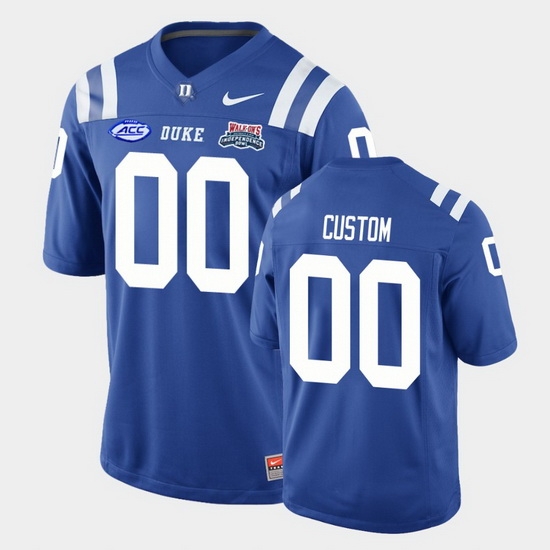 Duke Blue Devils Custom Royal 2018 Independence Bowl College Football Jersey 0 Duke Blue Devils Custom Royal 2018 Independence Bowl College Football Jersey 0