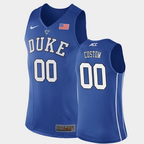 Duke Blue Devils Custom Royal Authentic Men'S Jersey Duke Blue Devils Custom Royal Authentic Men'S Jersey