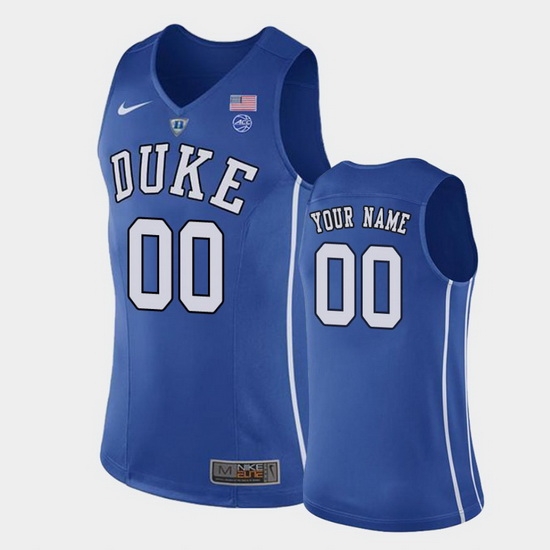 Duke Blue Devils Custom Royal Authentic Performace College Basketball Jersey Duke Blue Devils Custom Royal Authentic Performace College Basketball Jersey