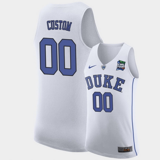 Duke Blue Devils Custom White 2019 Final Four Replica Jersey Duke Blue Devils Custom White 2019 Final Four Replica Jersey