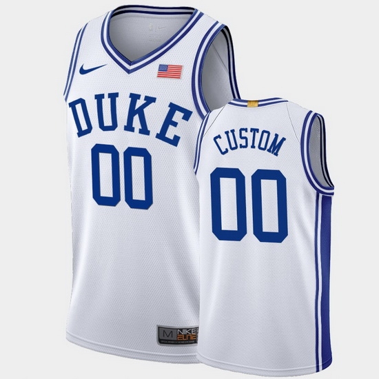 Duke Blue Devils Custom White Authentic Men'S Jersey Duke Blue Devils Custom White Authentic Men'S Jersey