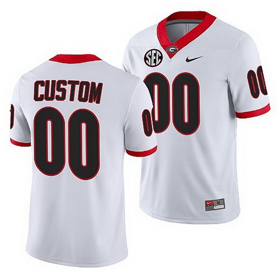 Georgia Bulldogs Custom White College Football Game Jersey Georgia Bulldogs Custom White College Football Game Jersey
