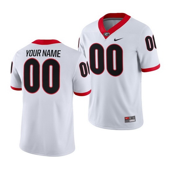 Georgia Bulldogs Custom White College Football Jersey Georgia Bulldogs Custom White College Football Jersey