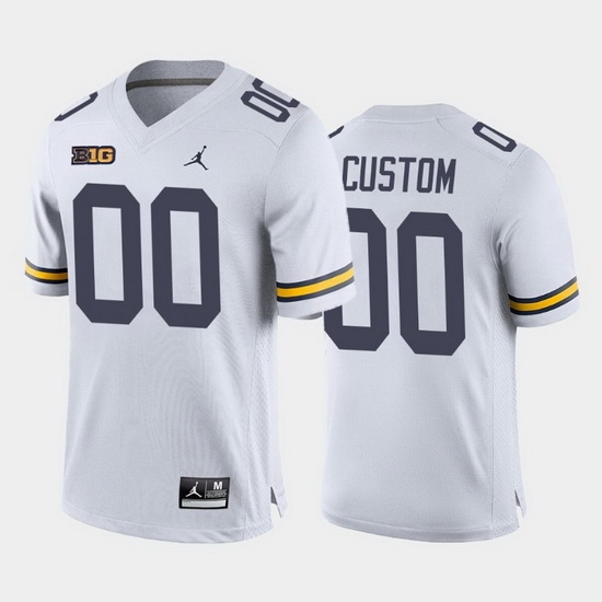 Michigan Wolverines Custom White Away Men'S Jersey Michigan Wolverines Custom White Away Men'S Jersey
