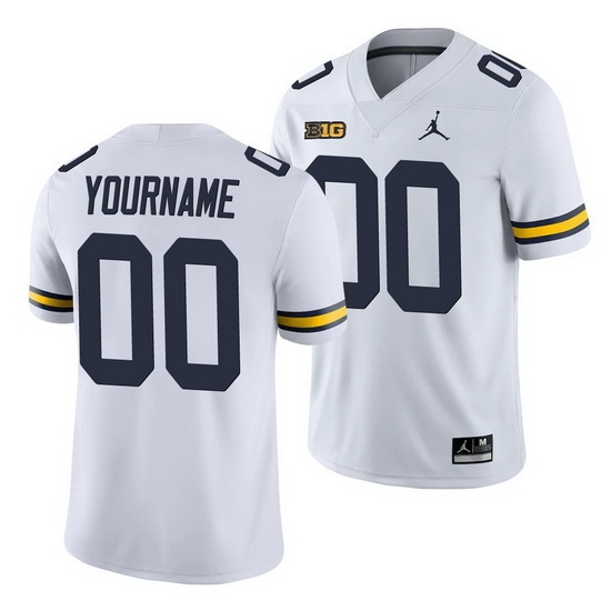 Michigan Wolverines Custom White College Football Men'S Jersey 0 Michigan Wolverines Custom White College Football Men'S Jersey 0