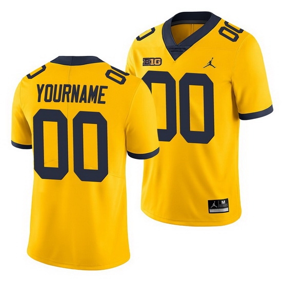 Michigan Wolverines Custom Yellow Game Men'S Jersey Michigan Wolverines Custom Yellow Game Men'S Jersey
