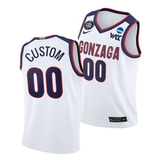 Gonzaga Bulldogs Custom 2021 March Madness Final Four Wcc White Jersey Gonzaga Bulldogs Custom 2021 March Madness Final Four Wcc White Jersey