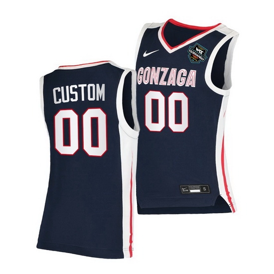 Gonzaga Bulldogs Custom 2021 Wcc Mens Basketball Conference Tournament Champions Elite Navy Jersey Gonzaga Bulldogs Custom 2021 Wcc Mens Basketball Conference Tournament Champions Elite Navy Jersey