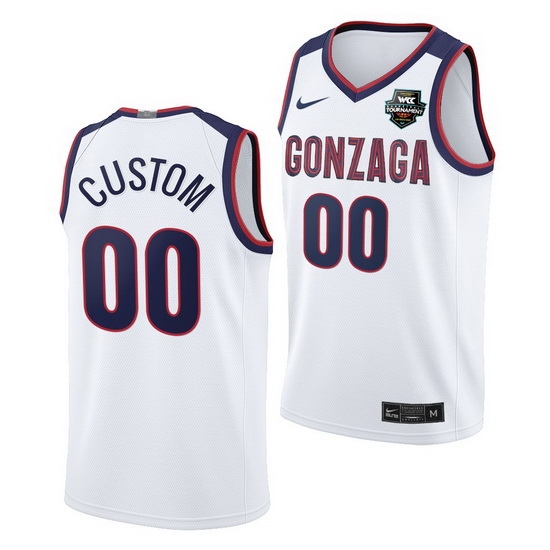 Gonzaga Bulldogs Custom 2021 Wcc Mens Basketball Conference Tournament Champions Limited White Jersey Gonzaga Bulldogs Custom 2021 Wcc Mens Basketball Conference Tournament Champions Limited White Jersey