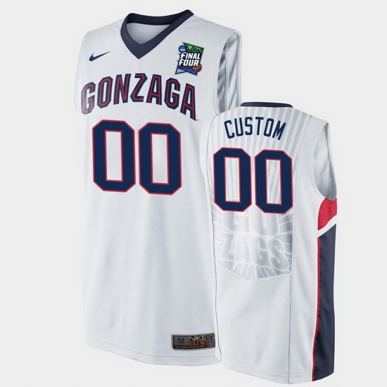 Gonzaga Bulldogs Custom White 2019 Final Four Men'S Jersey Gonzaga Bulldogs Custom White 2019 Final Four Men'S Jersey