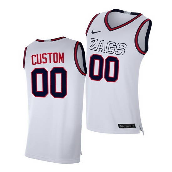 Gonzaga Bulldogs Custom White Replica 2020 21 College Basketball Jersey Gonzaga Bulldogs Custom White Replica 2020 21 College Basketball Jersey