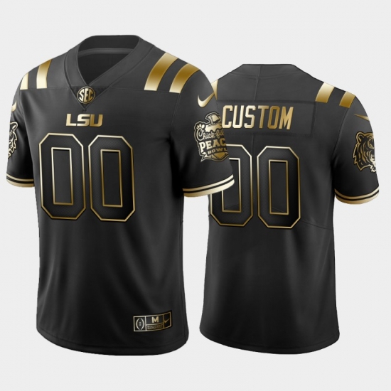 LSU Tiger Custom Black Golden Edition Men'S Jersey LSU Tiger Custom Black Golden Edition Men'S Jersey