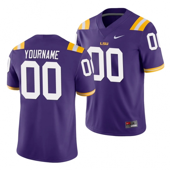LSU Tiger Custom Purple Game Men'S Jersey LSU Tiger Custom Purple Game Men'S Jersey