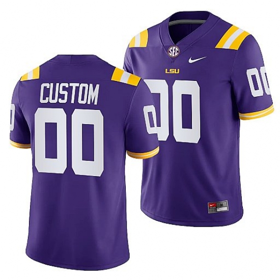 Lsu Tigers Custom Purple College Football Men Jersey Lsu Tigers Custom Purple College Football Men Jersey