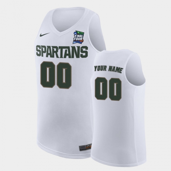 Michigan State Spartans Custom White 2019 Final Four Replica Jersey Michigan State Spartans Custom White 2019 Final Four Replica Jersey