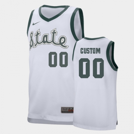 Michigan State Spartans Custom White Replica College Basketball Jersey Michigan State Spartans Custom White Replica College Basketball Jersey