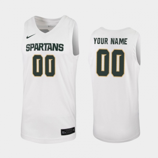 Michigan State Spartans Custom White Replica Men'S Jersey Michigan State Spartans Custom White Replica Men'S Jersey