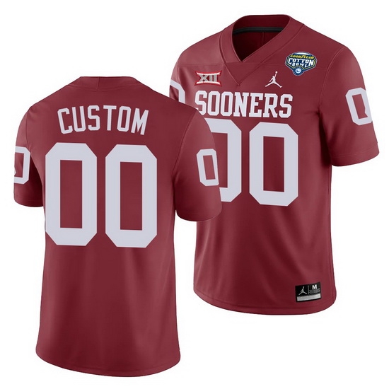 Oklahoma Sooners Custom Crimson 2020 Cotton Bowl Classic College Football Jersey Oklahoma Sooners Custom Crimson 2020 Cotton Bowl Classic College Football Jersey