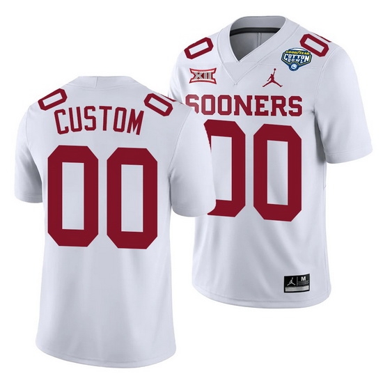 Oklahoma Sooners Custom White 2020 Cotton Bowl Classic College Football Jersey Oklahoma Sooners Custom White 2020 Cotton Bowl Classic College Football Jersey