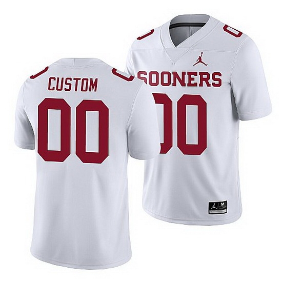 Oklahoma Sooners Custom White Game Men'S Jersey Oklahoma Sooners Custom White Game Men'S Jersey