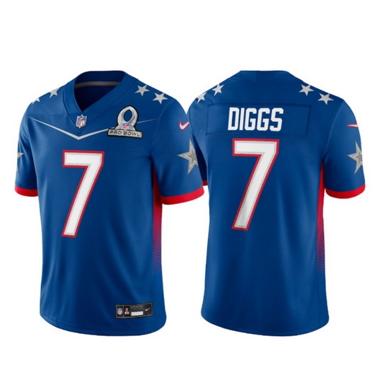 Men 2022 NFL Pro Bowl Dallas Cowboys #7 Trevon Diggs NFC Blue Jersey Men 2022 NFL Pro Bowl Dallas Cowboys #7 Trevon Diggs NFC Blue Jersey