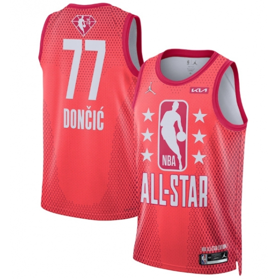Men 2022 All Star 77 Luka Doncic Maroon Stitched Jerse Men 2022 All Star 77 Luka Doncic Maroon Stitched Jerse