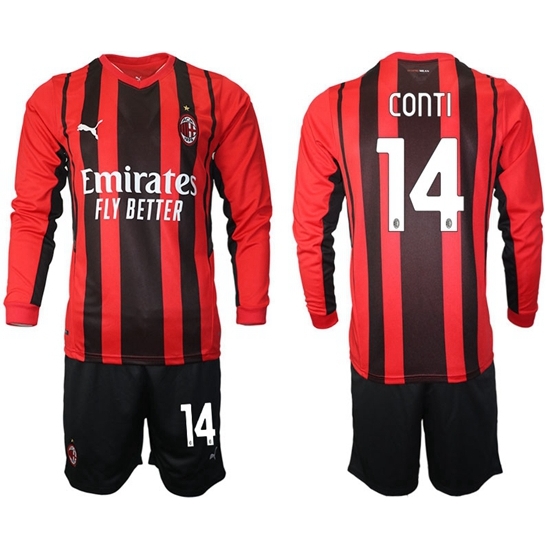 Men AC Milan Long Sleeve Soccer Jerseys 507 Men AC Milan Long Sleeve Soccer Jerseys 507