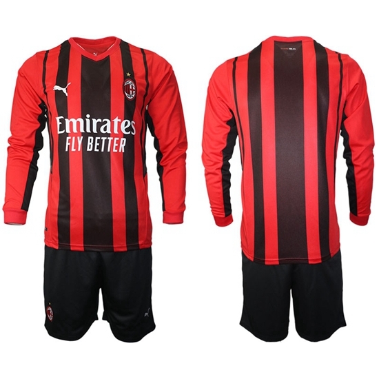 Men AC Milan Long Sleeve Soccer Jerseys 514 Men AC Milan Long Sleeve Soccer Jerseys 514
