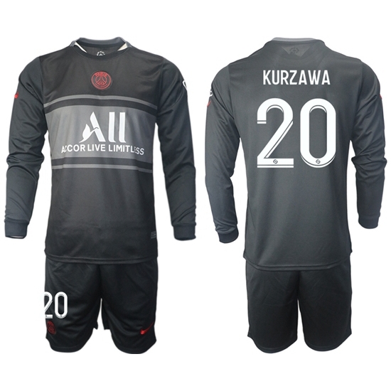 Men Paris Saint Germain Long Sleeve Soccer Jerseys 504 Men Paris Saint Germain Long Sleeve Soccer Jerseys 504