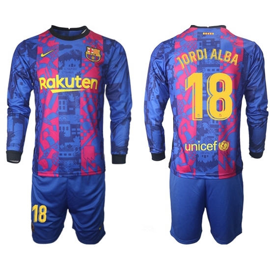 Men Barcelona Long Sleeve Soccer Jerseys 506 Men Barcelona Long Sleeve Soccer Jerseys 506