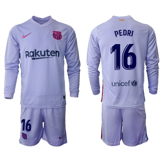 Men Barcelona Long Sleeve Soccer Jerseys 541