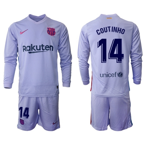 Men Barcelona Long Sleeve Soccer Jerseys 542 Men Barcelona Long Sleeve Soccer Jerseys 542