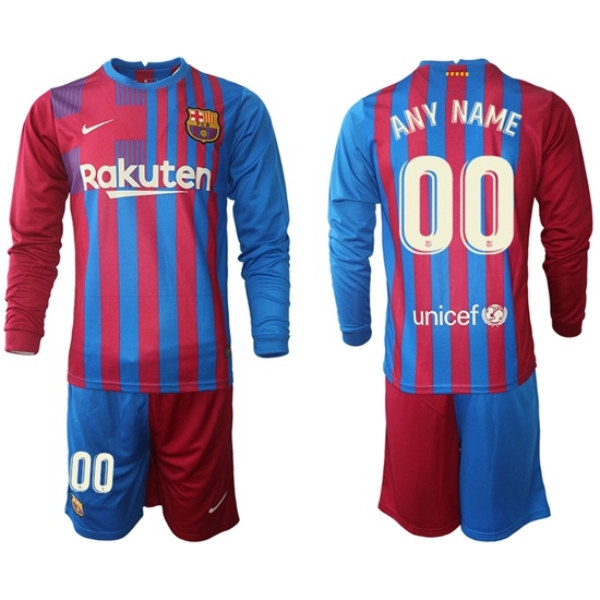 Men Barcelona Long Sleeve Soccer Jerseys 560 Customized Men Barcelona Long Sleeve Soccer Jerseys 560 Customized