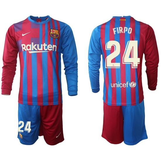 Men Barcelona Long Sleeve Soccer Jerseys 561 Men Barcelona Long Sleeve Soccer Jerseys 561