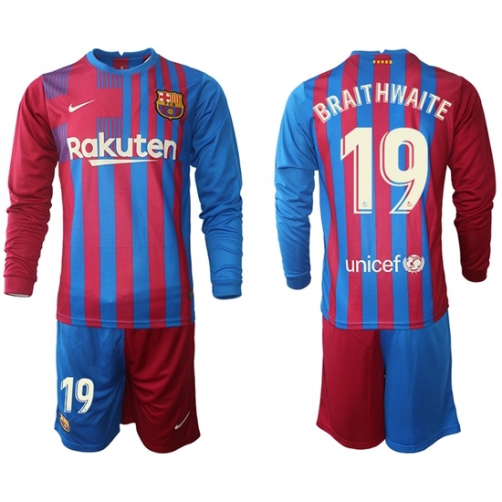 Men Barcelona Long Sleeve Soccer Jerseys 566 Men Barcelona Long Sleeve Soccer Jerseys 566