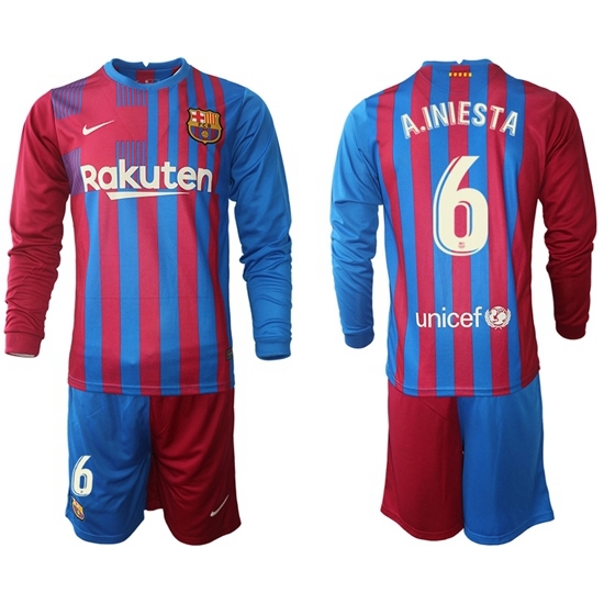 Men Barcelona Long Sleeve Soccer Jerseys 582 Men Barcelona Long Sleeve Soccer Jerseys 582