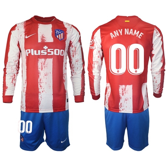 Men Atletico de Madrid Long Sleeve Soccer Jerseys 506 Customized Men Atletico de Madrid Long Sleeve Soccer Jerseys 506 Customized