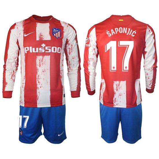 Men Atletico de Madrid Long Sleeve Soccer Jerseys 511 Men Atletico de Madrid Long Sleeve Soccer Jerseys 511