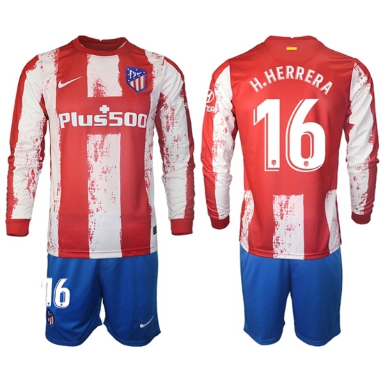 Men Atletico de Madrid Long Sleeve Soccer Jerseys 512 Men Atletico de Madrid Long Sleeve Soccer Jerseys 512