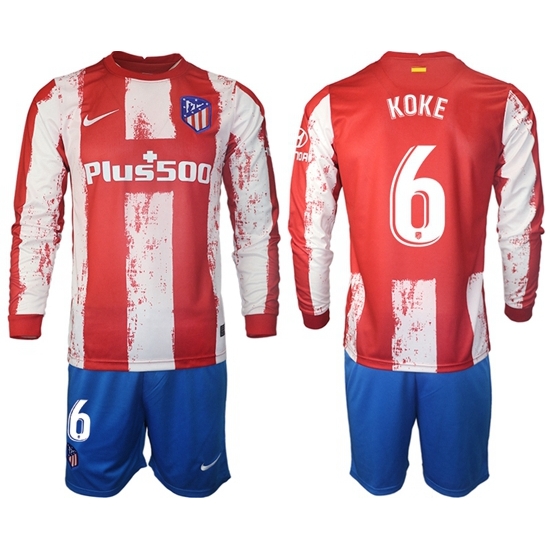 Men Atletico de Madrid Long Sleeve Soccer Jerseys 522 Men Atletico de Madrid Long Sleeve Soccer Jerseys 522