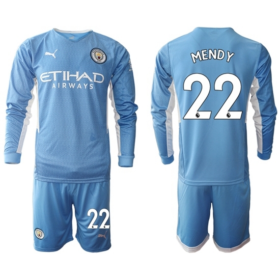 Men Manchester City Long Sleeve Soccer Jerseys 504 Men Manchester City Long Sleeve Soccer Jerseys 504