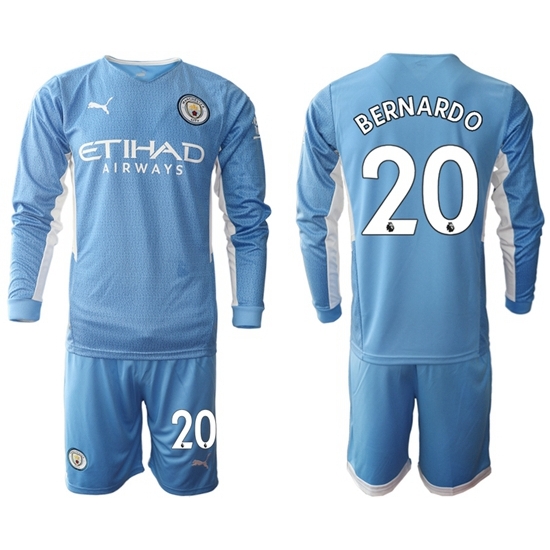 Men Manchester City Long Sleeve Soccer Jerseys 505 Men Manchester City Long Sleeve Soccer Jerseys 505